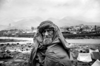 An earthquake survivor in the Neelum valley, Muzzafarabad