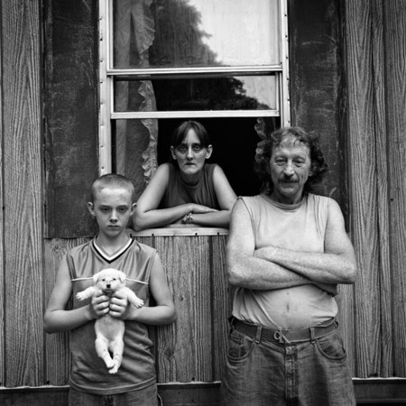 Belinda and her son William with puppy and brother in law Sherman  : The Appalachian Trail / Eastern Kentucky : Charlotte Oestervang Photography
