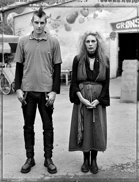 Punker Dennis is a cook at the vegetable store downtown Christiania. Inge, the Panda lives in the Cosmic Flower. When Inge was 17 years old she ran away and became maid for Margaret Thatcher. Inge is also a tailor inspired by Japanese design : Freetown Christiania : Charlotte Oestervang Photography