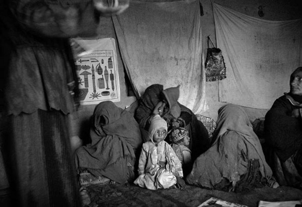 Mine Risk Education (MRE), a woman training class close to Bagram. The MRE teams are providing the communities with information about the risk living in a contaminated area : Demining in Kabul : Charlotte Oestervang Photography